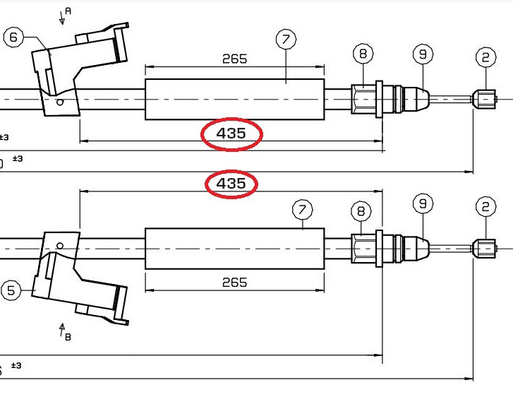 Håndbremsekabel ref. 814027153